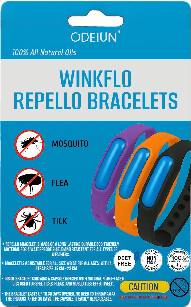 Odeiun™ Advanced Protective Insect Repellent Band-Premium Natural Anti-Flea, Tick & Mosquito Repellent Band for Outdoor Enthusiasts