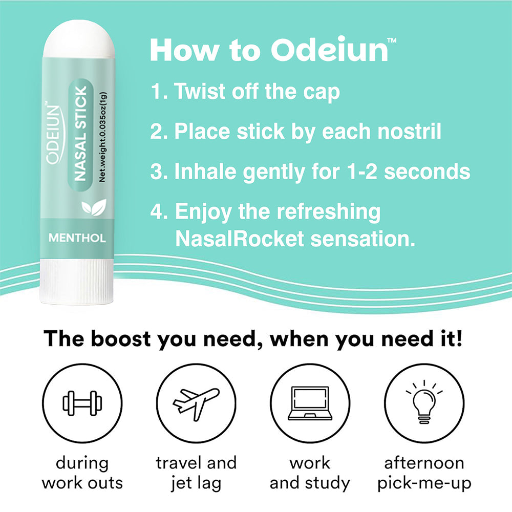 Odeiun™ Instant Relief Nasal Stick – Clear Congestion, Boost Energy & Curb Cravings Naturally