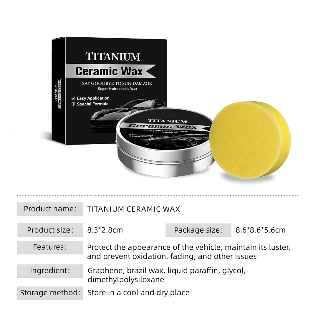 π₯ Final Day: 49% OFF - Titanium Ceramic Wax Cream for Ultimate Car Protection πβ¨