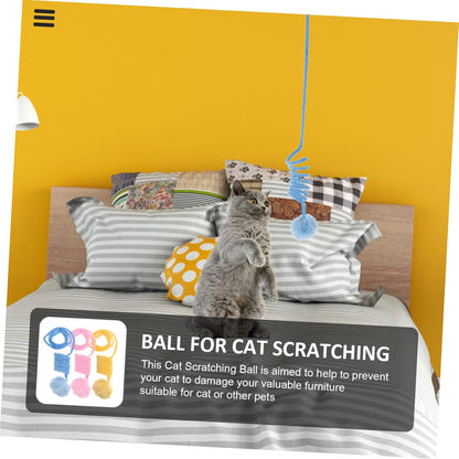 🐾 Hanging Cat Teaser Stick – Interactive Plush Toy & Scratcher for Happy, Active Indoor Cats!