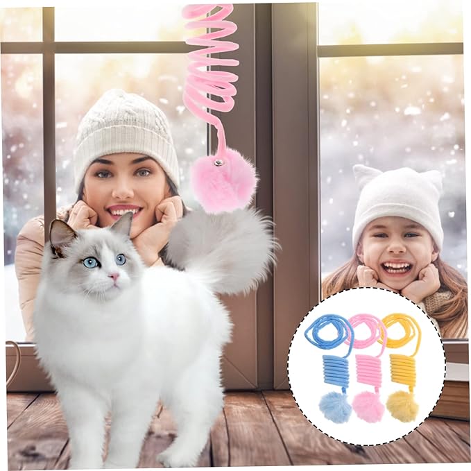 🐾 Hanging Cat Teaser Stick – Interactive Plush Toy & Scratcher for Happy, Active Indoor Cats!