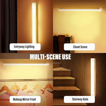 💡 No-Drill Smart Motion Sensor LED Light Bar — 🧲 Magnetic, 🔋 USB-C Rechargeable
