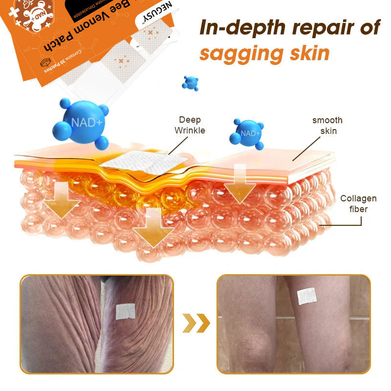 [7 Days to See Results] Negusy™ NAD+ Bee Venom Skin Patch – Ultimate Skin Rejuvenation & Energy Boost（Last Day Discount：70%）
