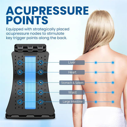 Back Stretcher for Lower Back Pain Relief - 4 Level Adjustable Lumbar Back Cracker Board