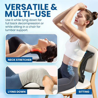 Back Stretcher for Lower Back Pain Relief - 4 Level Adjustable Lumbar Back Cracker Board