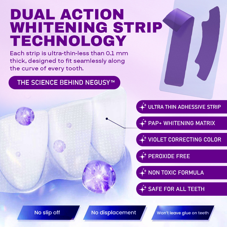 NEGUSY™ Purple Whitening Teeth Strips