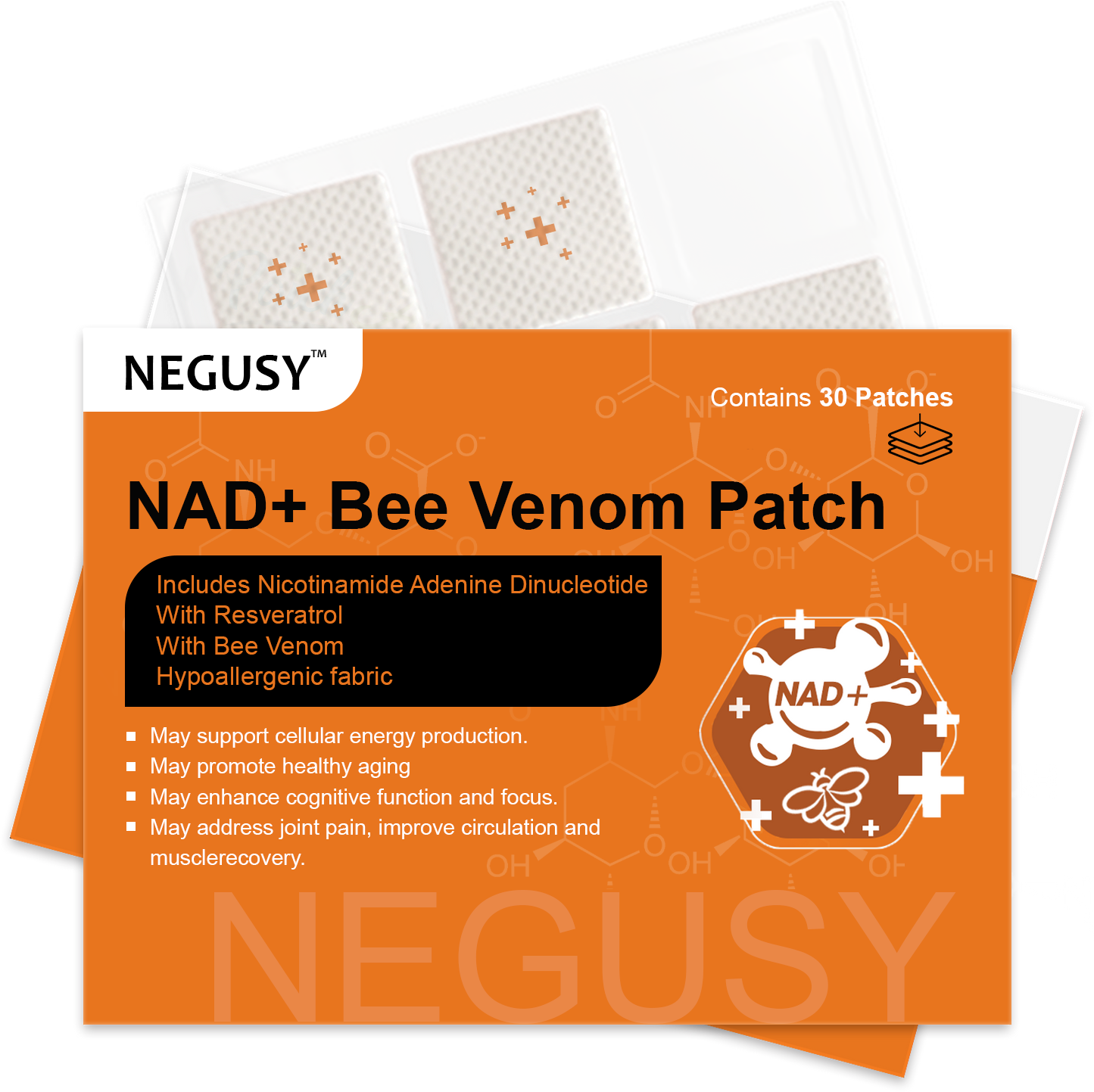 [7 Days to See Results] Negusy™ NAD+ Bee Venom Skin Patch – Ultimate Skin Rejuvenation & Energy Boost（Last Day Discount：70%）