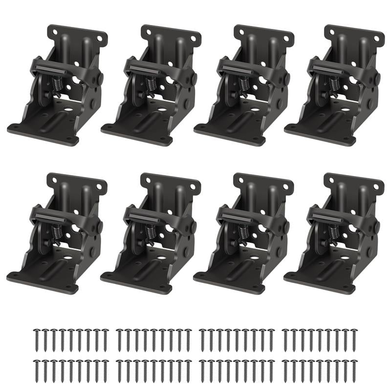 Heavy-Duty Foldable Support Brackets – 500 lbs Load, Auto-Locking Design for Tables, Beds & More