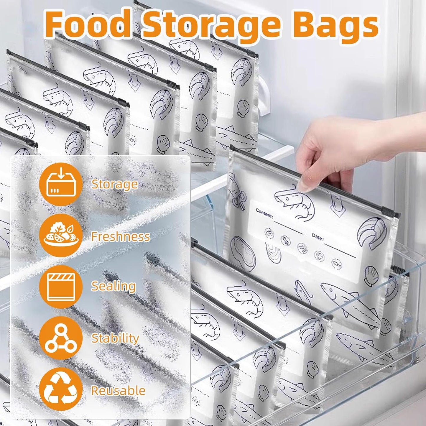 ✨ Reusable Aluminum Foil Sealable Food Storage Bags | Lock in Freshness, Prevent Leaks & Organize Your Kitchen ♻️🔒
