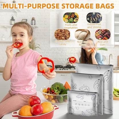 ✨ Reusable Aluminum Foil Sealable Food Storage Bags | Lock in Freshness, Prevent Leaks & Organize Your Kitchen ♻️🔒