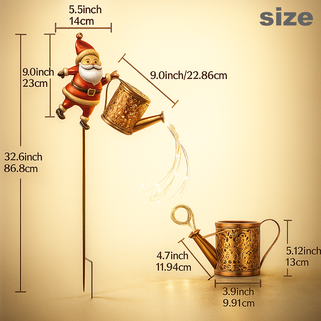 🎅 Santa's Magical Solar Watering Can Light ✨