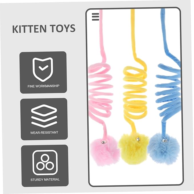 🐾 Hanging Cat Teaser Stick – Interactive Plush Toy & Scratcher for Happy, Active Indoor Cats!