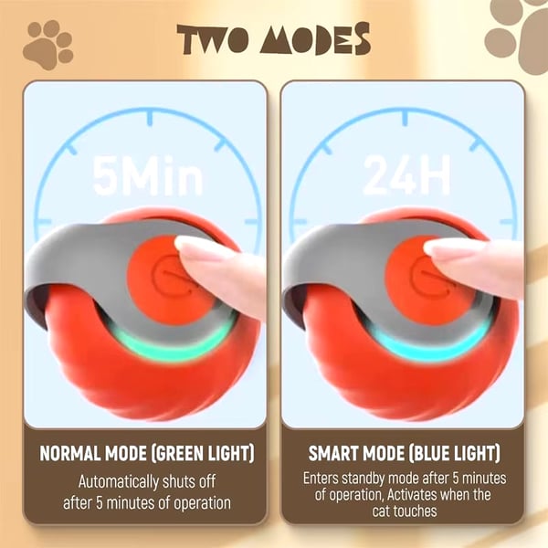 🐱Interactive Electric Roller Ball with Teasing Tail - Smart Cat Toy 🎉