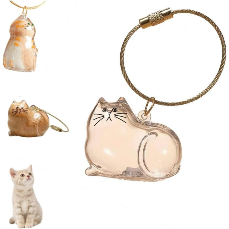 Zakdavi™ Cat Memorial Keychain Set (6 Mini Acrylic Keepsakes)