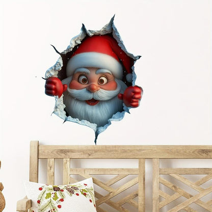 🔥Christmas Santa Creative Wall Sticker – Peel & Stick Holiday Decor | Damage-Free, Festive Home Décor✨
