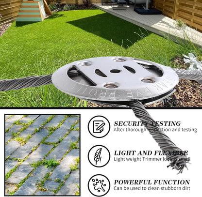 🌿 6-inch Steel Wire Brush Cutter Trimmer Head - 49% OFF! 💥 Durable & Efficient Weed Removal Tool for Lawn Care💥