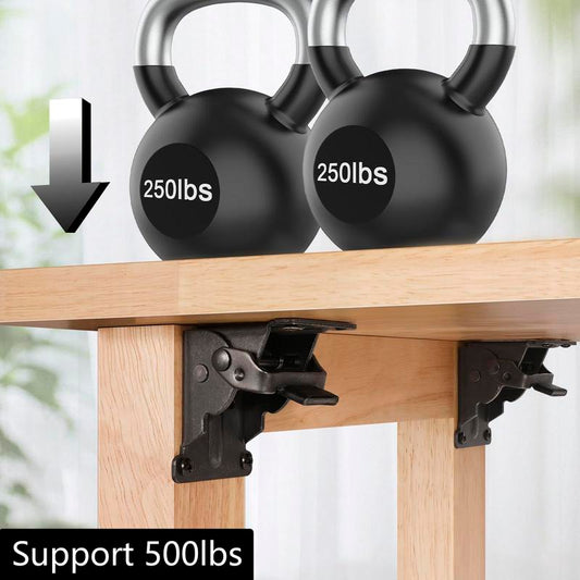 Heavy-Duty Foldable Support Brackets – 500 lbs Load, Auto-Locking Design for Tables, Beds & More