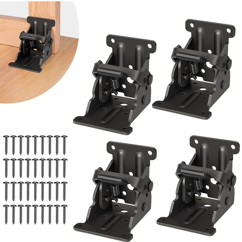 Heavy-Duty Foldable Support Brackets – 500 lbs Load, Auto-Locking Design for Tables, Beds & More