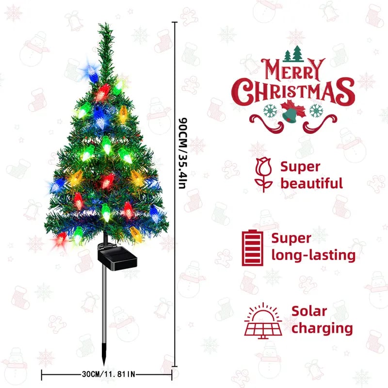 🎄 Christmas Flash Deal 🎁 | 4-in-1 Aurora Haven Solar-Powered Christmas Tree ✨ – Festive Glow, Energy-Saving, Waterproof & Easy Setup