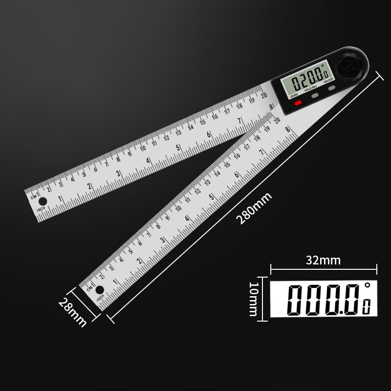 🔥 ZAKDAVI™ Digital Angle Ruler 📏 | Precision Measuring Tool with LCD Display for DIY & Woodworking