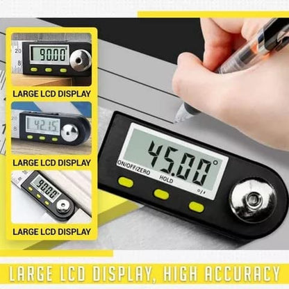 🔥 ZAKDAVI™ Digital Angle Ruler 📏 | Precision Measuring Tool with LCD Display for DIY & Woodworking