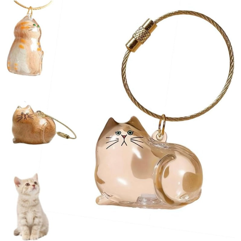 Zakdavi™ Cat Memorial Keychain Set (6 Mini Acrylic Keepsakes)