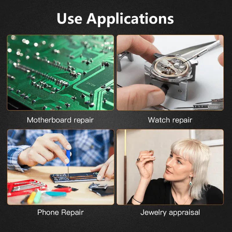 LED Glasses Magnifier 8x 15x 23x