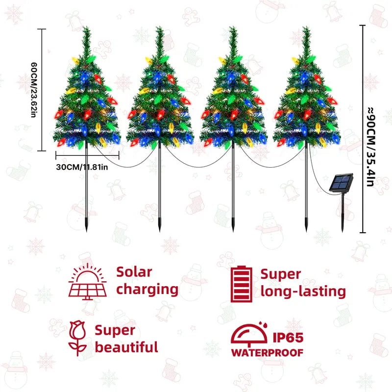 🎄 Christmas Flash Deal 🎁 | 4-in-1 Aurora Haven Solar-Powered Christmas Tree ✨ – Festive Glow, Energy-Saving, Waterproof & Easy Setup