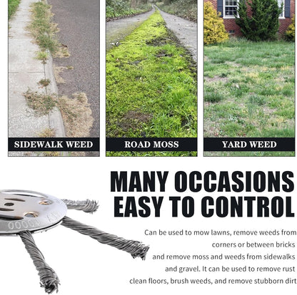 🌿 6-inch Steel Wire Brush Cutter Trimmer Head - 49% OFF! 💥 Durable & Efficient Weed Removal Tool for Lawn Care💥