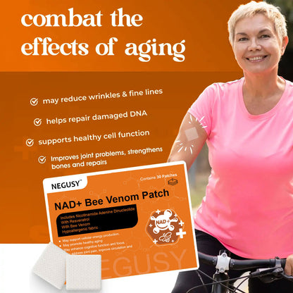 [7 Days to See Results] Negusy™ NAD+ Bee Venom Skin Patch – Ultimate Skin Rejuvenation & Energy Boost（Last Day Discount：70%）