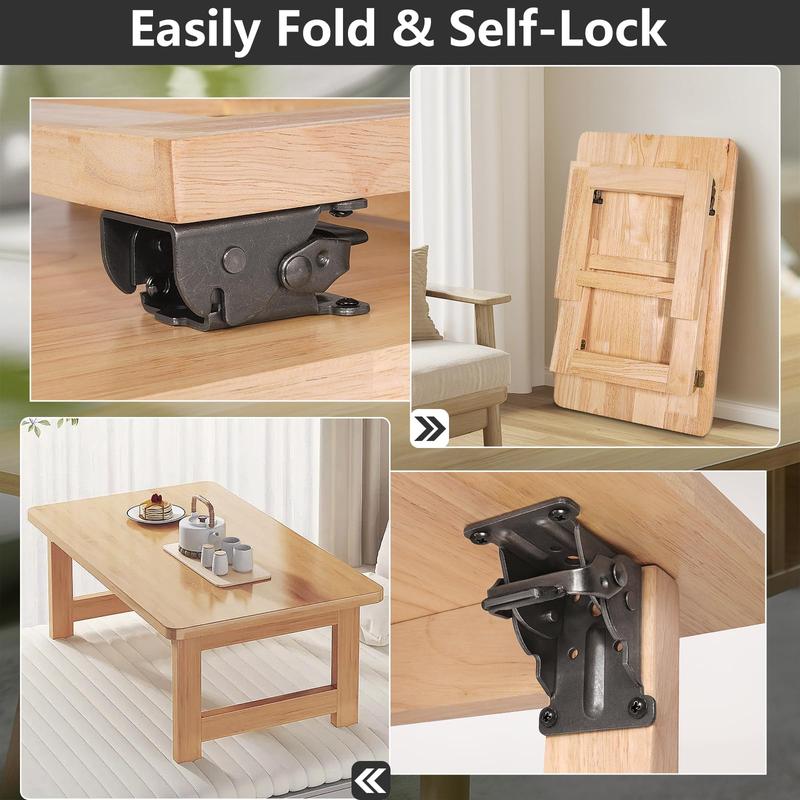 Heavy-Duty Foldable Support Brackets – 500 lbs Load, Auto-Locking Design for Tables, Beds & More