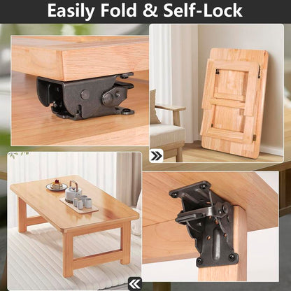 Heavy-Duty Foldable Support Brackets – 500 lbs Load, Auto-Locking Design for Tables, Beds & More