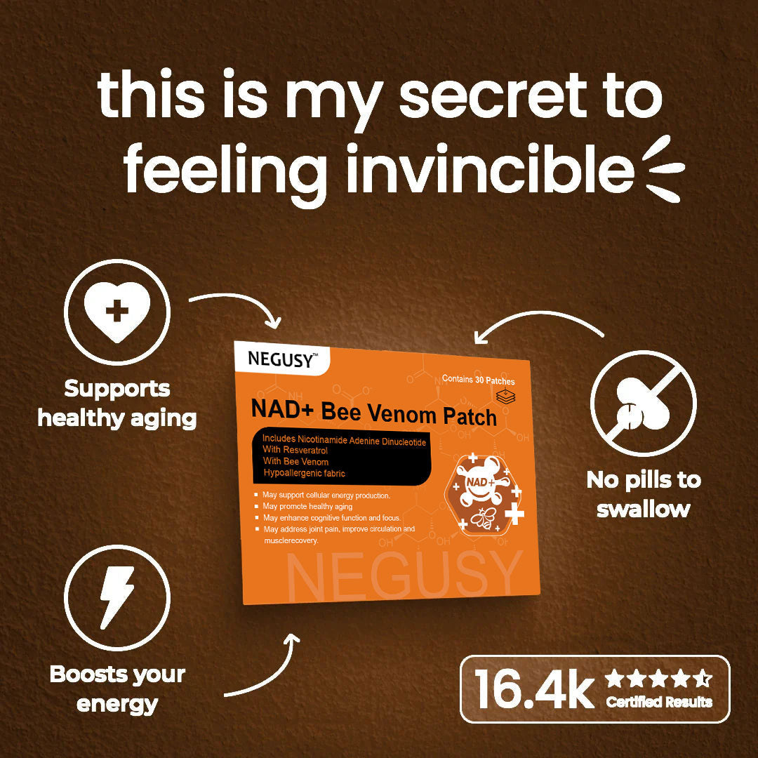 [7 Days to See Results] Negusy™ NAD+ Bee Venom Skin Patch – Ultimate Skin Rejuvenation & Energy Boost（Last Day Discount：70%）