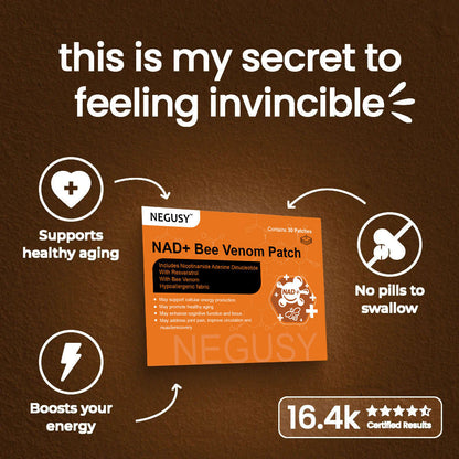 [7 Days to See Results] Negusy™ NAD+ Bee Venom Skin Patch – Ultimate Skin Rejuvenation & Energy Boost（Last Day Discount：70%）