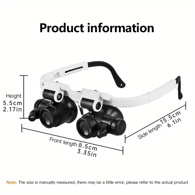 LED Glasses Magnifier 8x 15x 23x