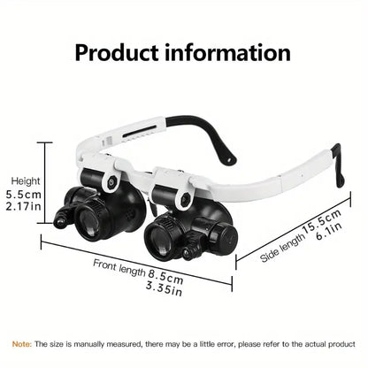 LED Glasses Magnifier 8x 15x 23x