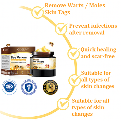 ✨ ODEIUN™ BeeDerm RX Cream – Natural Wart, Mole & Skin Tag Remover with Healing Bee Venom