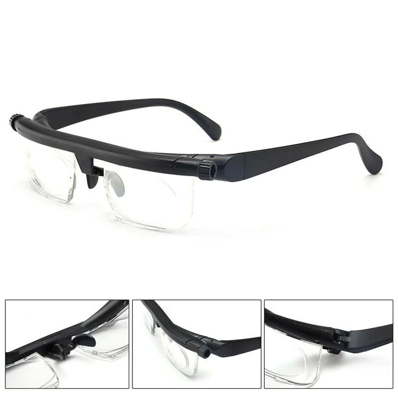 Dial Adjustable Focus Glasses – -6.0 to +3.0 Diopter Range
