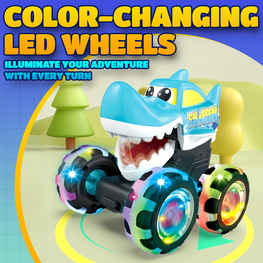 🚚 Press & Go Dino Truck Toy 🦖 | Motion-Activated Lights & Fun Sounds 🎁 Perfect Birthday Gift for Toddlers ✨