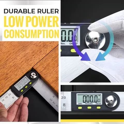 🔥 ZAKDAVI™ Digital Angle Ruler 📏 | Precision Measuring Tool with LCD Display for DIY & Woodworking