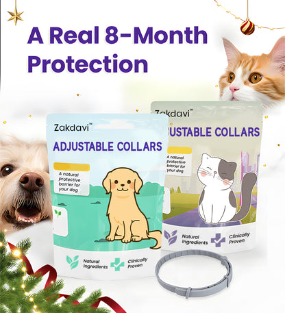 Zakdavi™ Adjustable Flea and Tick Collar for Dogs and Cats