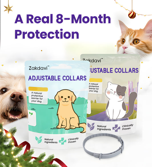 Zakdavi™ Adjustable Flea and Tick Collar for Dogs and Cats