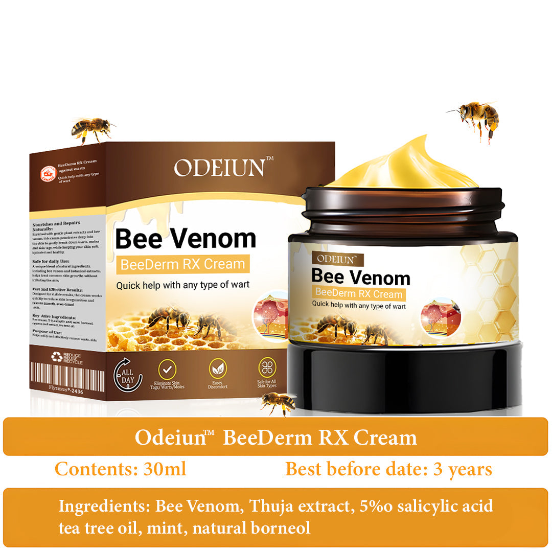 ✨ ODEIUN™ BeeDerm RX Cream – Natural Wart, Mole & Skin Tag Remover with Healing Bee Venom