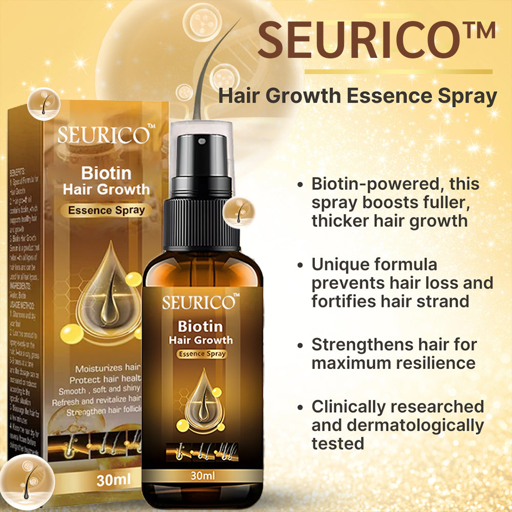 Seurico™ Biotin Hair Growth Essence Spray 🌱 – Nourish, Strengthen & Revitalize Thinning Hair for Fuller, Healthier Locks