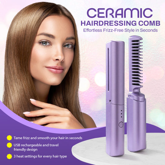 Ceramic Hairdressing Comb – Effortless Frizz-Free Style in Seconds