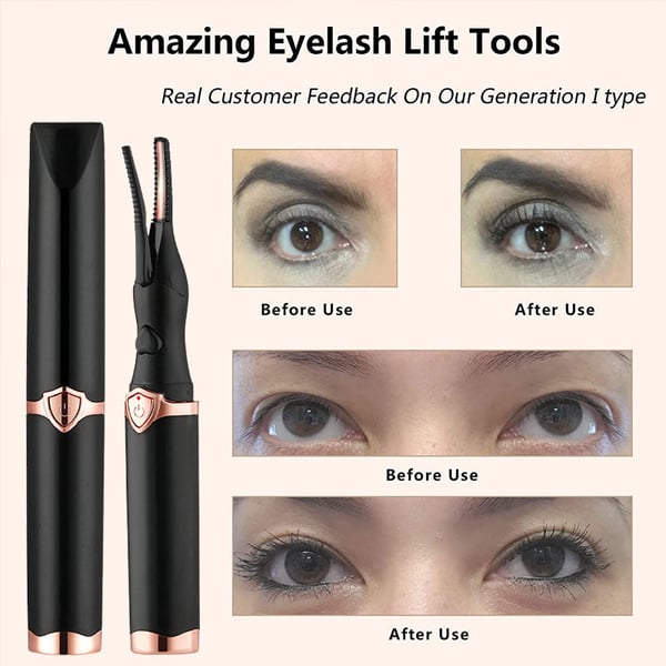 ✨ Electric Eyelash Curler - 8-Second Heat, 3 Temp Settings, Long-Lasting Curls  👁️