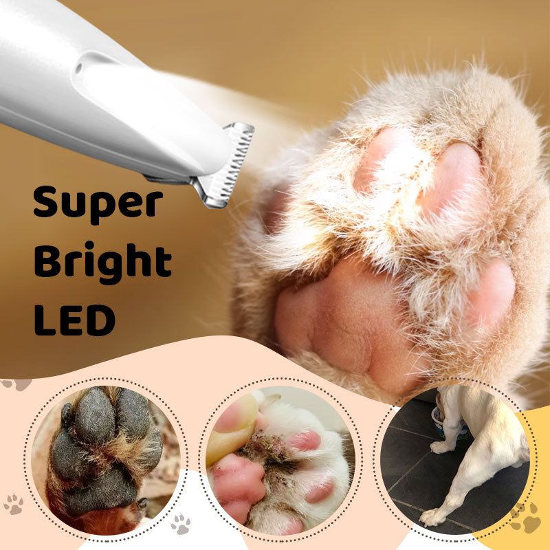 Silent & Waterproof Rechargeable Pet Shaver with LED Light