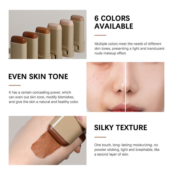 🔥🔥Foundation Stick Beauty Balm Serum Boosted Skin Tint🎁free-concealer-brush