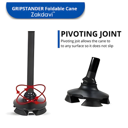 Zakdavi™ | Foldable Walking Stick with LED Light – Perfect for Safe Walking