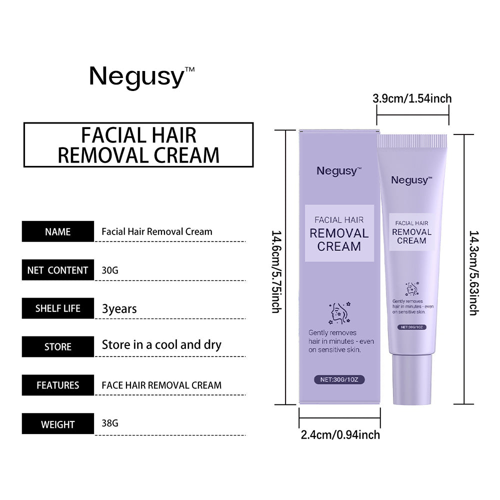 Negusy™ Facial Hair Removal Cream – Painless Beauty at Home